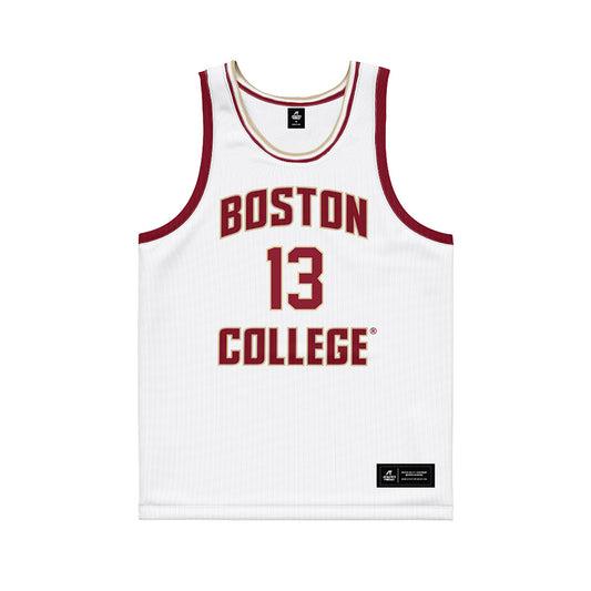 Boston College - NCAA Men's Basketball : Aly Tounkara - White Basketball Jersey-0