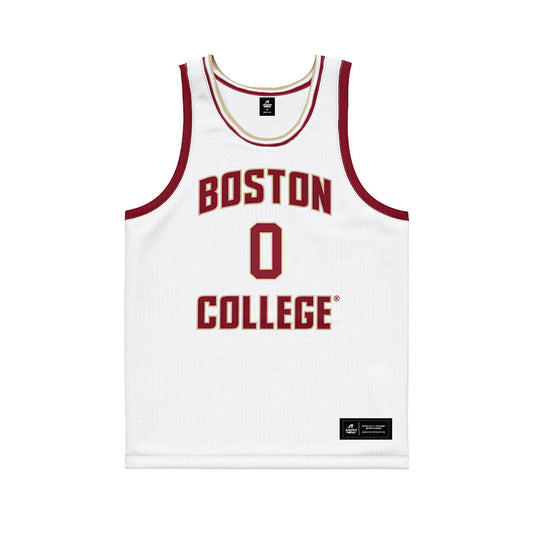 Boston College - NCAA Men's Basketball : Money Williams - White Basketball Jersey-0
