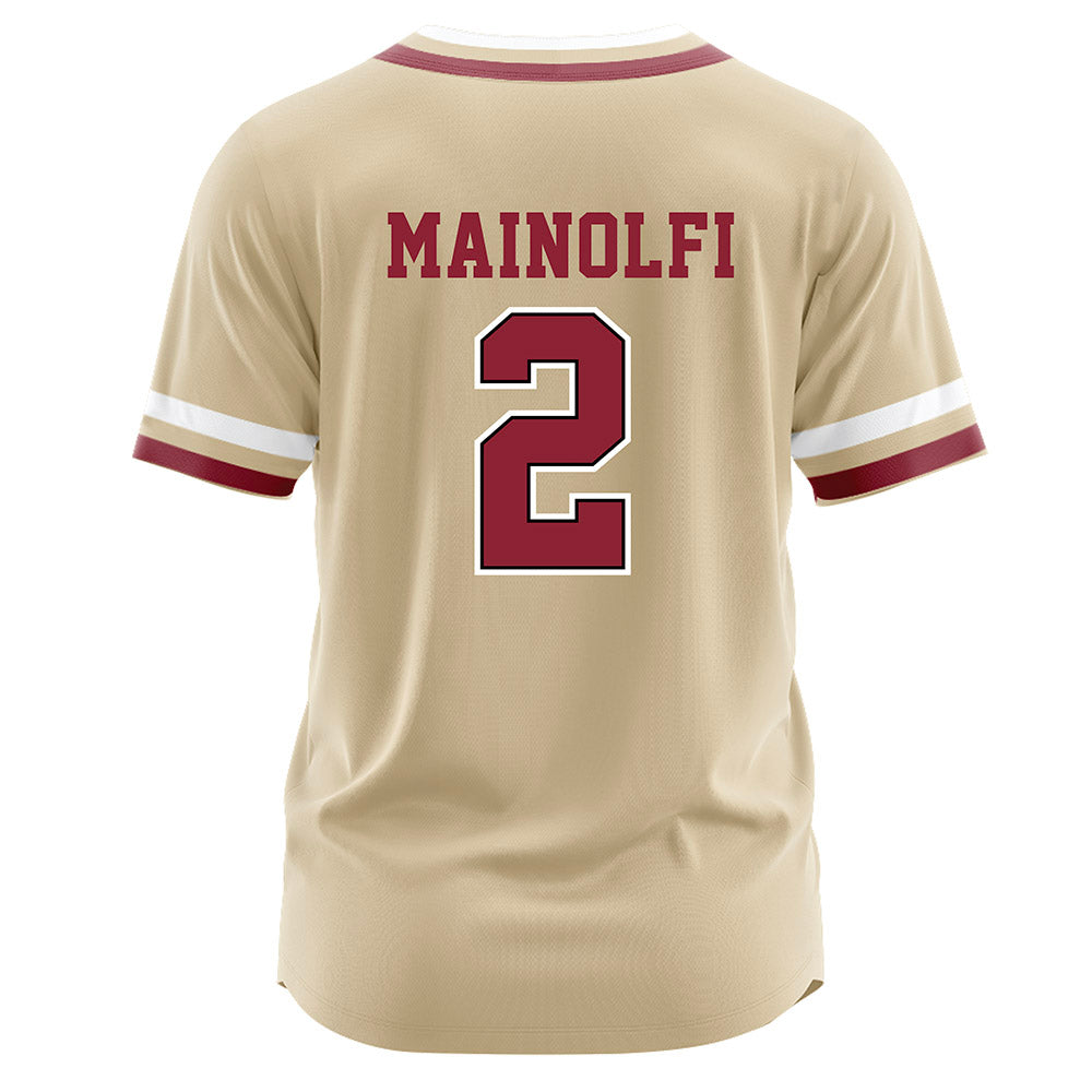 Boston College - NCAA Baseball : Ty Mainolfi - Gold Jersey-1