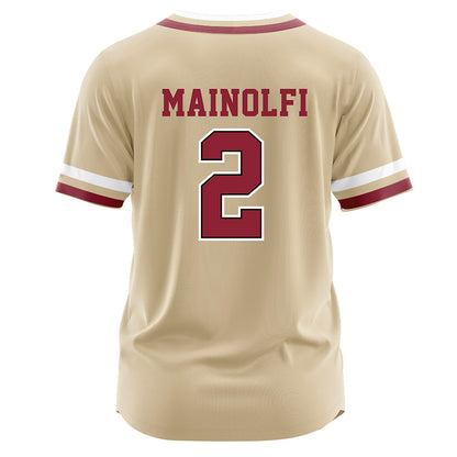 Boston College - NCAA Baseball : Ty Mainolfi - Gold Jersey-1