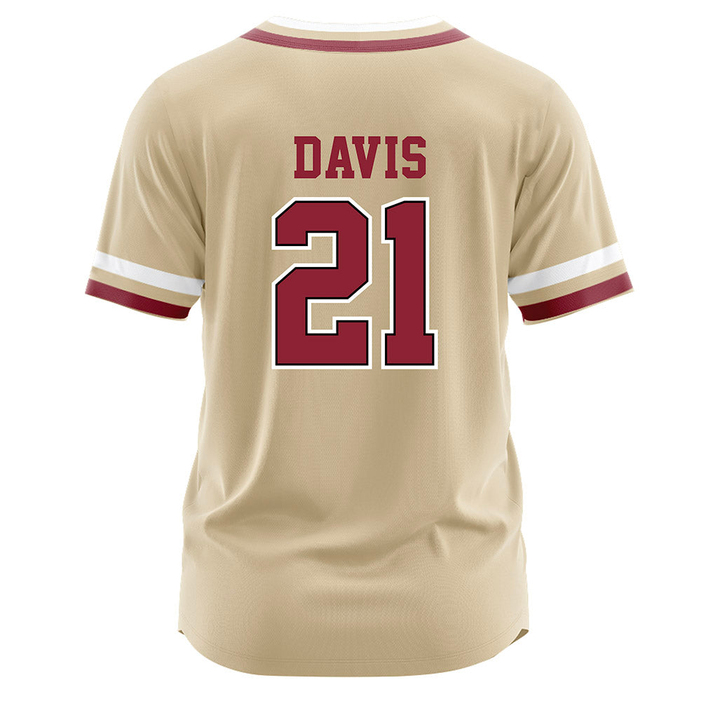 Boston College - NCAA Baseball : Champ Davis - Gold Jersey-1