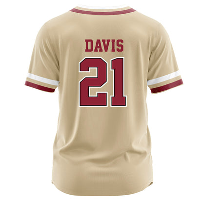 Boston College - NCAA Baseball : Champ Davis - Gold Jersey-1