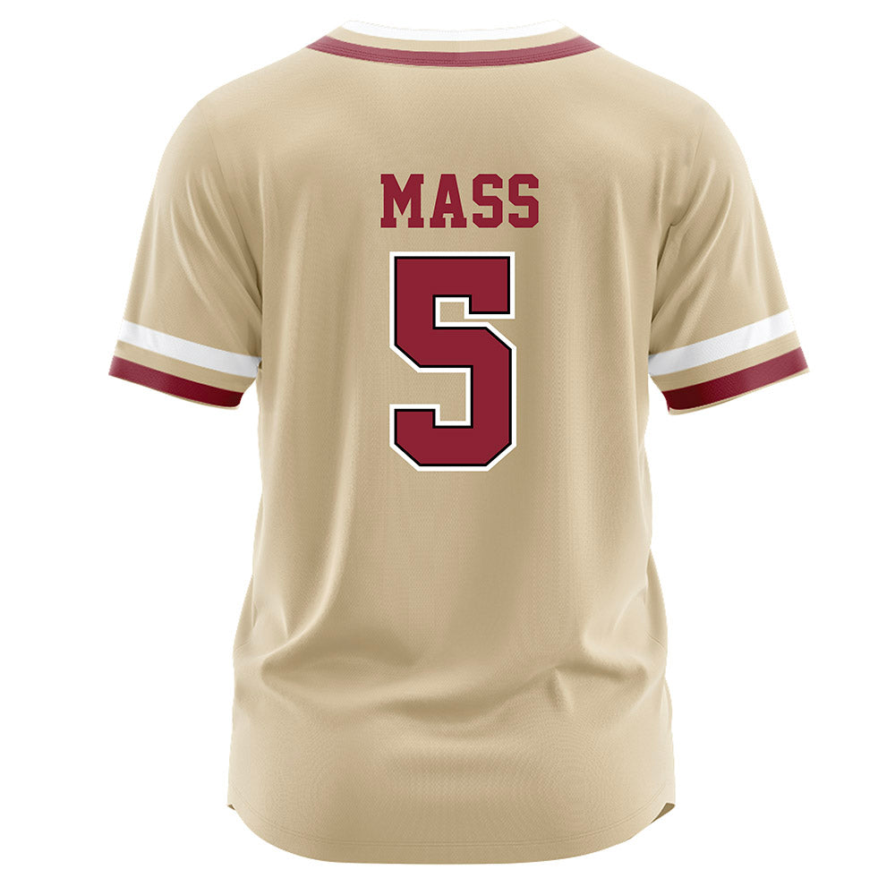 Boston College - NCAA Baseball : John Mass - Gold Jersey-1