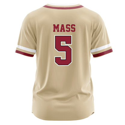 Boston College - NCAA Baseball : John Mass - Gold Jersey-1