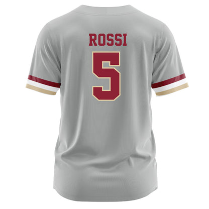 Boston College - NCAA Softball : Alyx Rossi - Grey Jersey-1