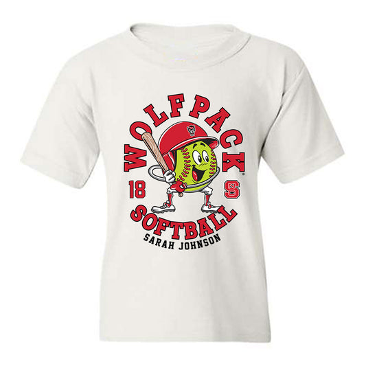 NC State - NCAA Softball : Sarah Johnson - Fashion Shersey Youth T-Shirt-0