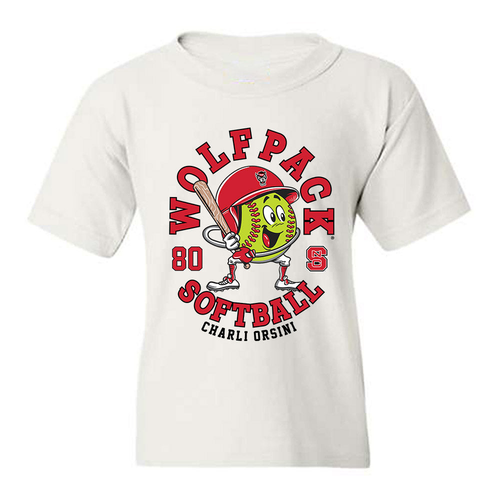 NC State - NCAA Softball : Charli Orsini - Fashion Shersey Youth T-Shirt-0