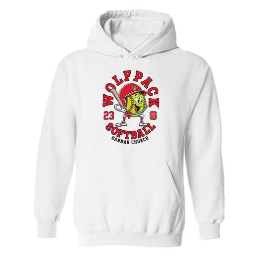 NC State - NCAA Softball : Hannah Church - Fashion Shersey Hooded Sweatshirt-0