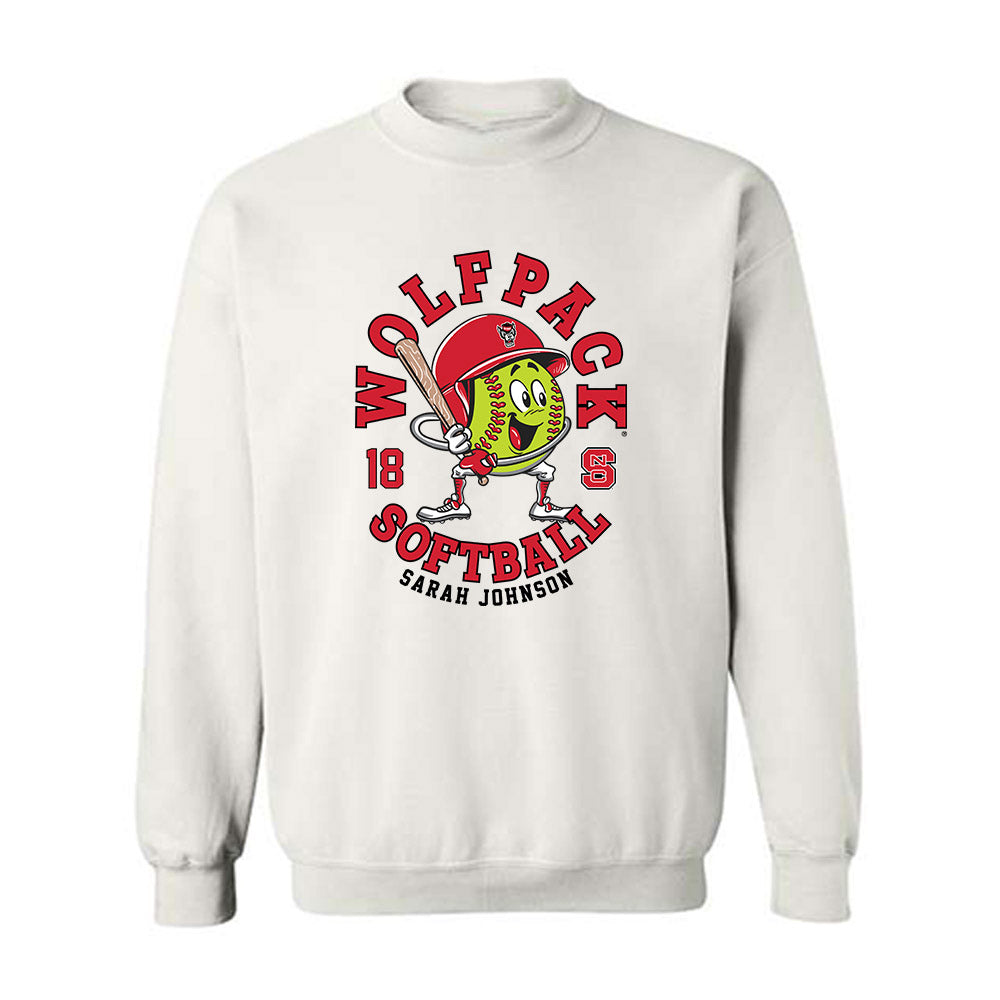 NC State - NCAA Softball : Sarah Johnson - Fashion Shersey Crewneck Sweatshirt-0