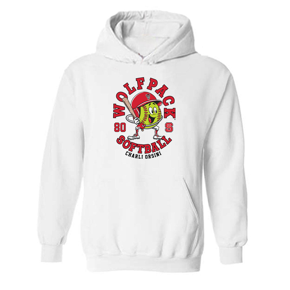 NC State - NCAA Softball : Charli Orsini - Fashion Shersey Hooded Sweatshirt-0