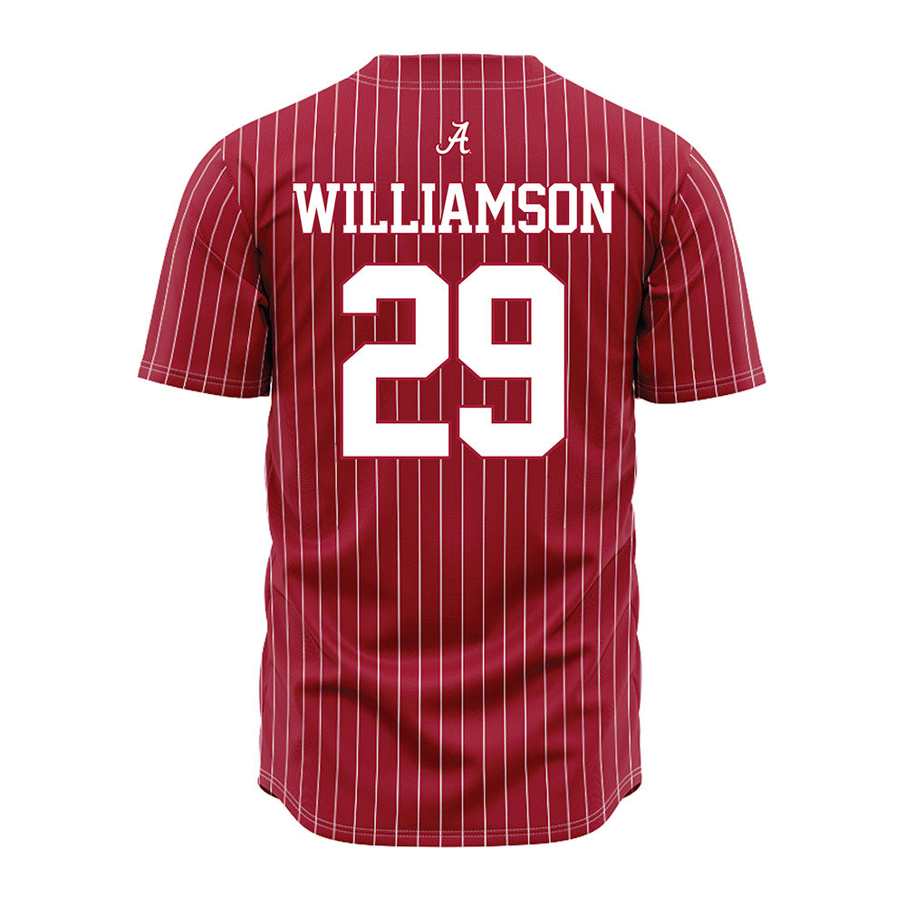 Alabama - NCAA Baseball : Jojo Williamson - Pinstripe Jersey-3