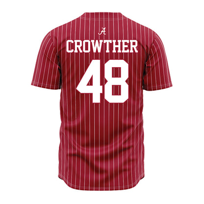 Alabama - NCAA Baseball : Ashton Crowther - Pinstripe Jersey-3