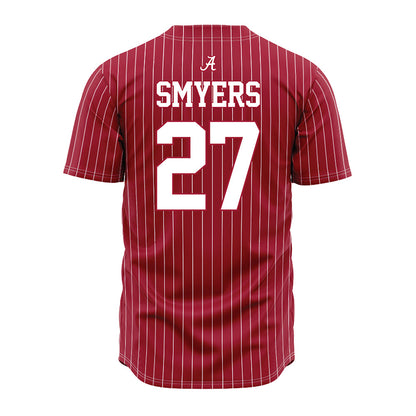 Alabama - NCAA Baseball : Luke Smyers - Pinstripe Jersey-2