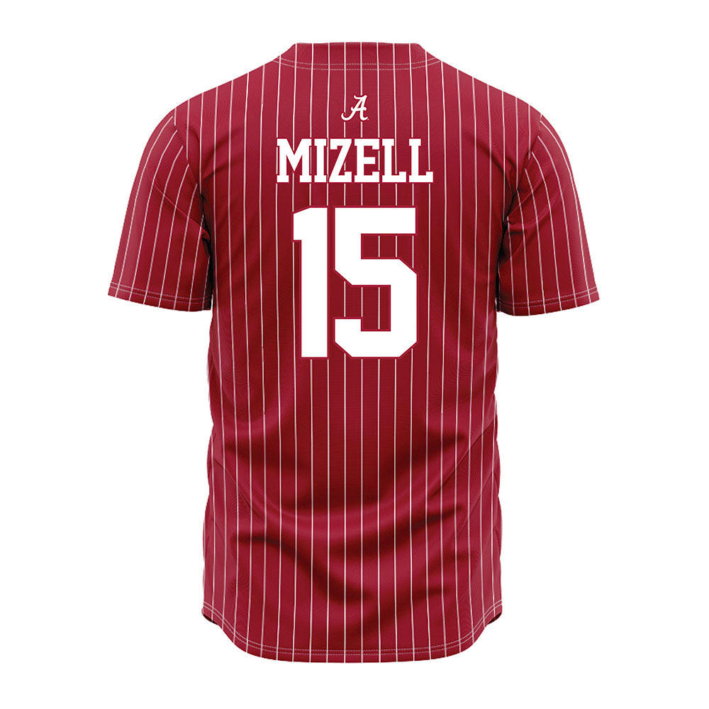 Alabama - NCAA Baseball : Coleman Mizell - Pinstripe Jersey-2