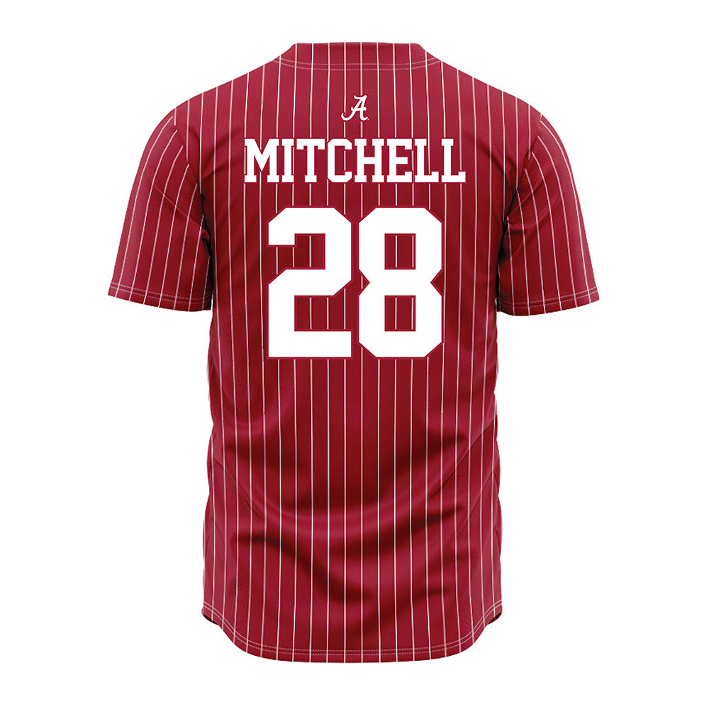 Alabama - NCAA Baseball : Sam Mitchell - Pinstripe Jersey-2