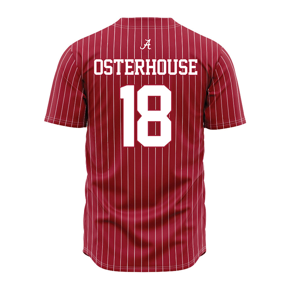 Alabama - NCAA Baseball : Justin Osterhouse - Pinstripe Jersey-2