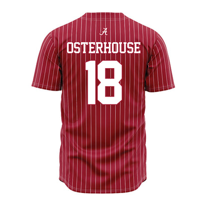 Alabama - NCAA Baseball : Justin Osterhouse - Pinstripe Jersey-2