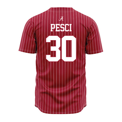 Alabama - NCAA Baseball : Anthony Pesci - Pinstripe Jersey-2
