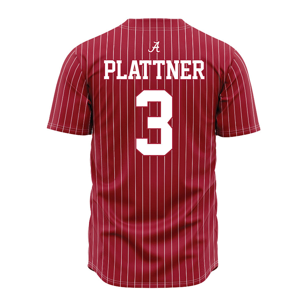 Alabama - NCAA Baseball : Will Plattner - Pinstripe Jersey-3