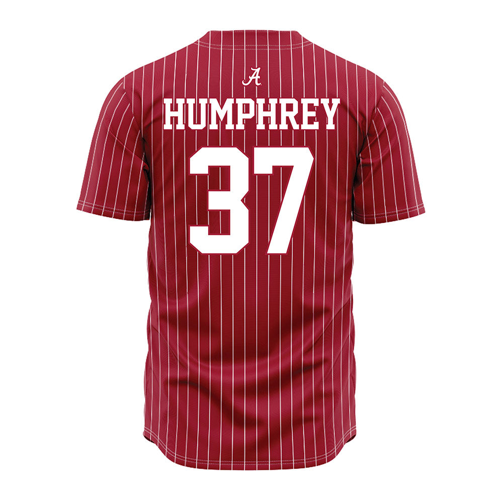 Alabama - NCAA Baseball : Kaden Humphrey - Pinstripe Jersey-3