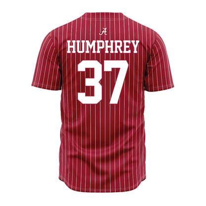 Alabama - NCAA Baseball : Kaden Humphrey - Pinstripe Jersey-3