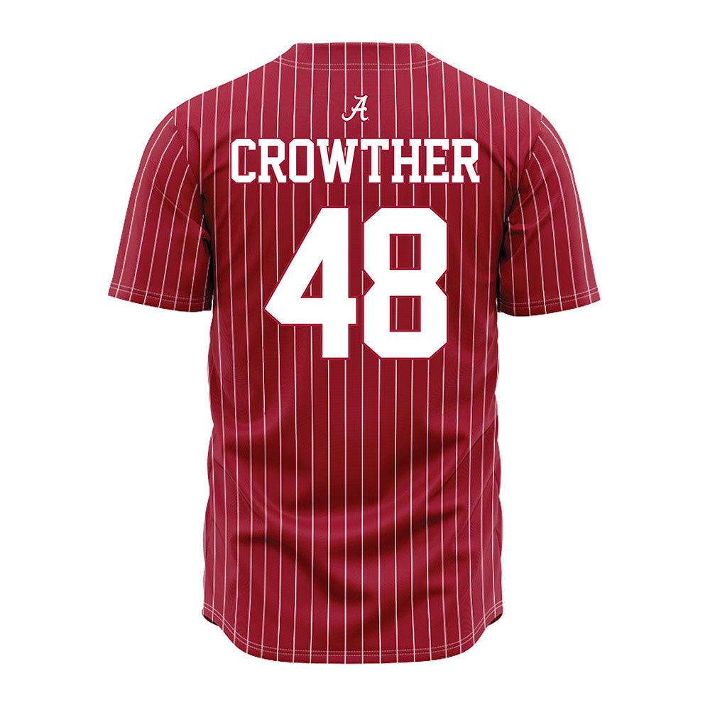 Alabama - NCAA Baseball : Ashton Crowther - Pinstripe Jersey-2