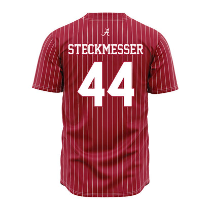 Alabama - NCAA Baseball : Evan Steckmesser - Pinstripe Jersey-2