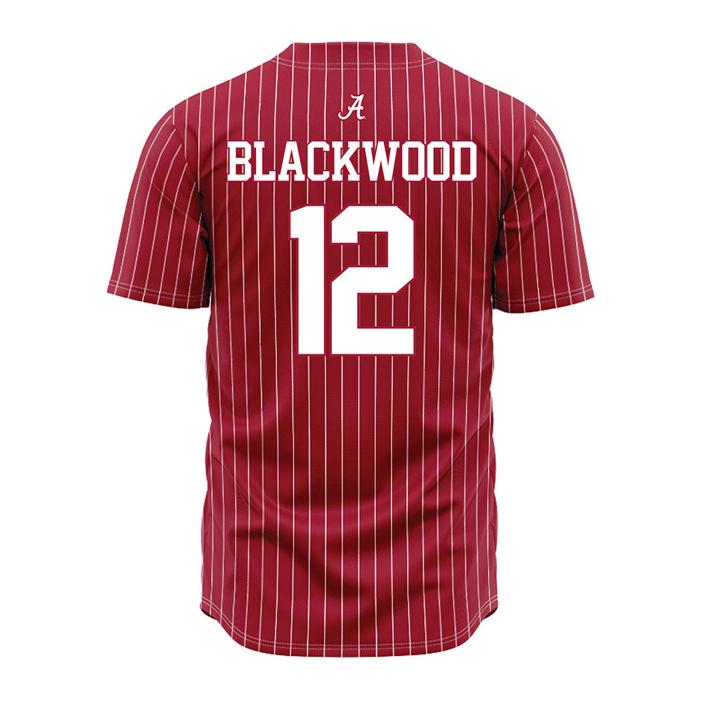 Alabama - NCAA Baseball : JT Blackwood - Pinstripe Jersey-3
