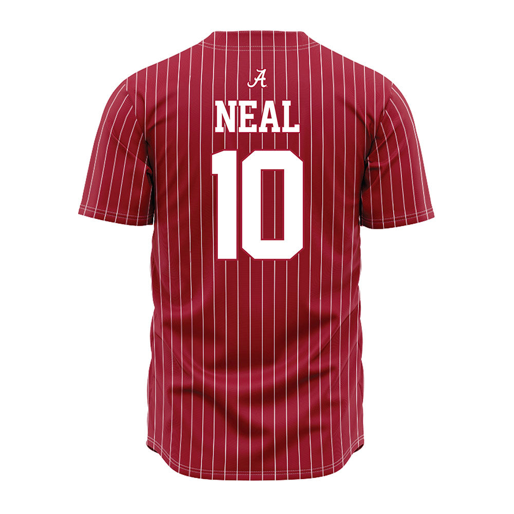 Alabama - NCAA Baseball : Brady Neal - Pinstripe Jersey-3