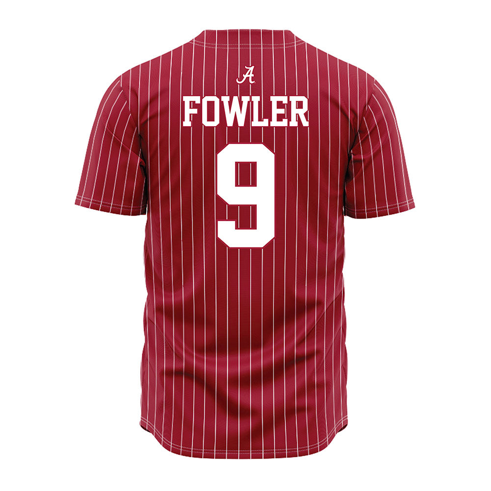 Alabama - NCAA Baseball : Bryce Fowler - Pinstripe Jersey-2