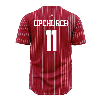Alabama - NCAA Baseball : Myles Upchurch - Pinstripe Jersey-2