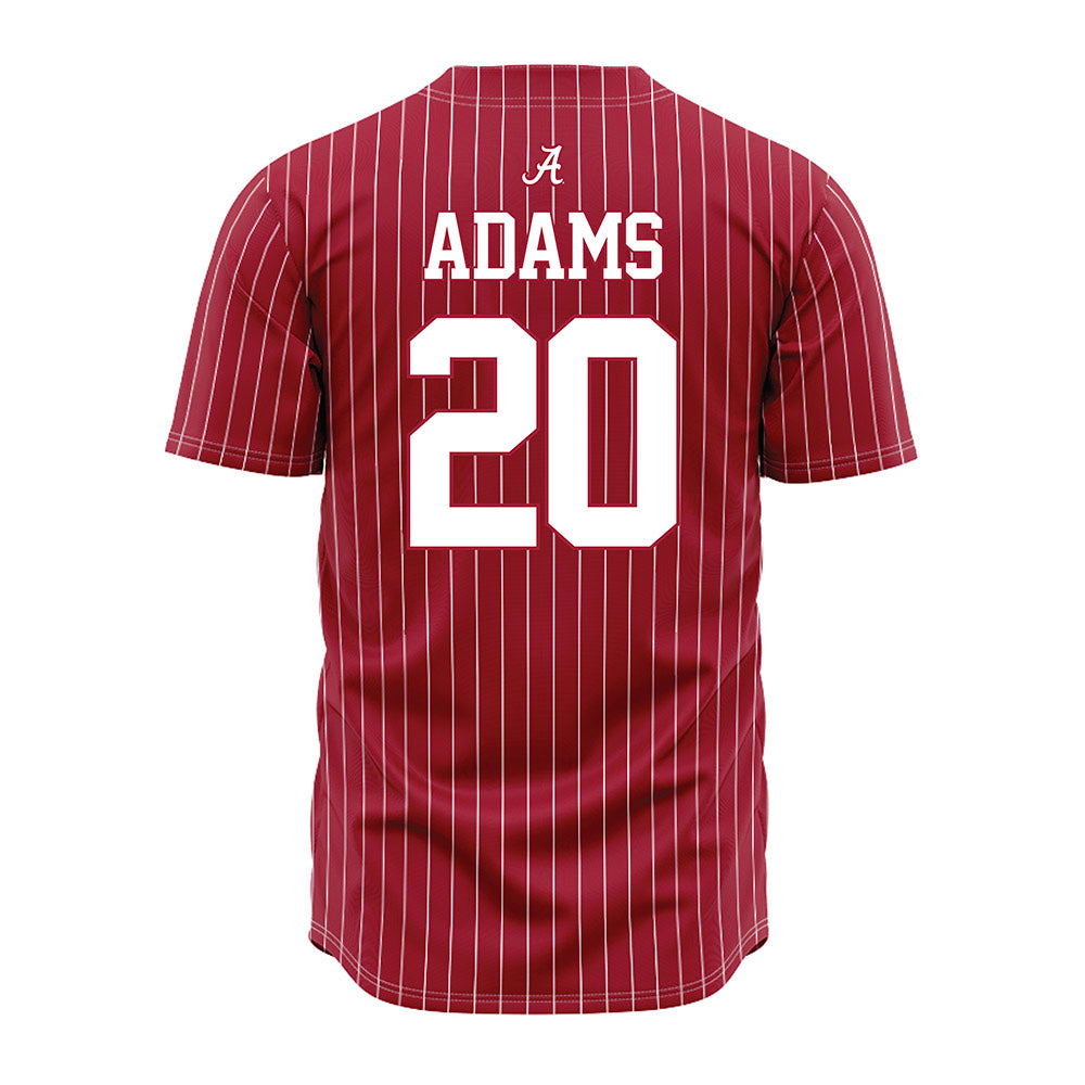 Alabama - NCAA Baseball : Zane Adams - Pinstripe Jersey-2