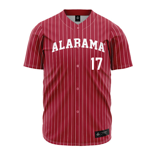 Alabama - NCAA Baseball : Logen Devenport - Pinstripe Jersey-0