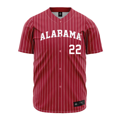 Alabama - NCAA Baseball : Will Rhine - Pinstripe Jersey-0
