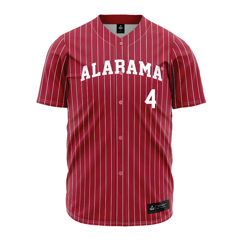 Alabama - NCAA Baseball : Brennan Holt - Pinstripe Jersey-0