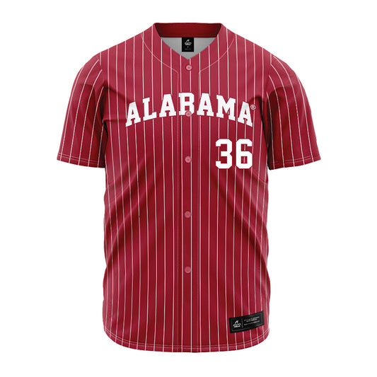 Alabama - NCAA Baseball : Hagan Banks - Pinstripe Jersey-0