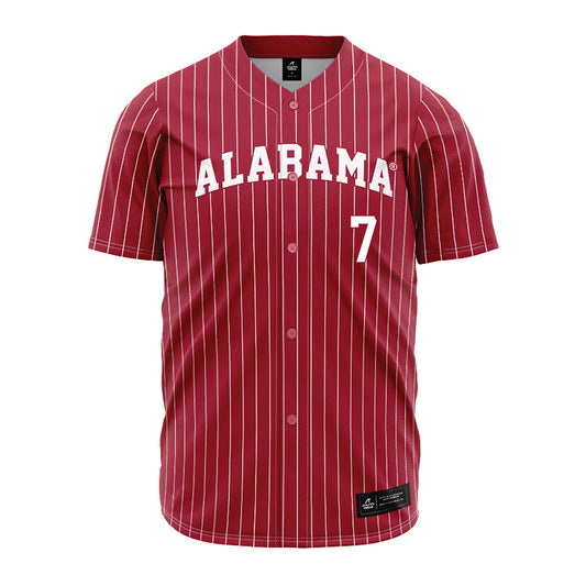 Alabama - NCAA Baseball : Matthew Heiberger - Pinstripe Jersey-0