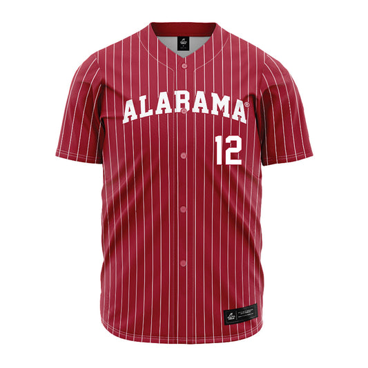 Alabama - NCAA Baseball : JT Blackwood - Pinstripe Jersey-0