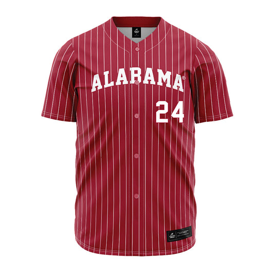 Alabama - NCAA Baseball : Tate Robertson - Pinstripe Jersey-0
