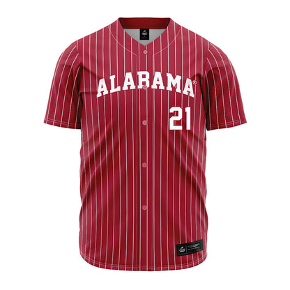 Alabama - NCAA Baseball : Andrew Purdy - Pinstripe Jersey-0
