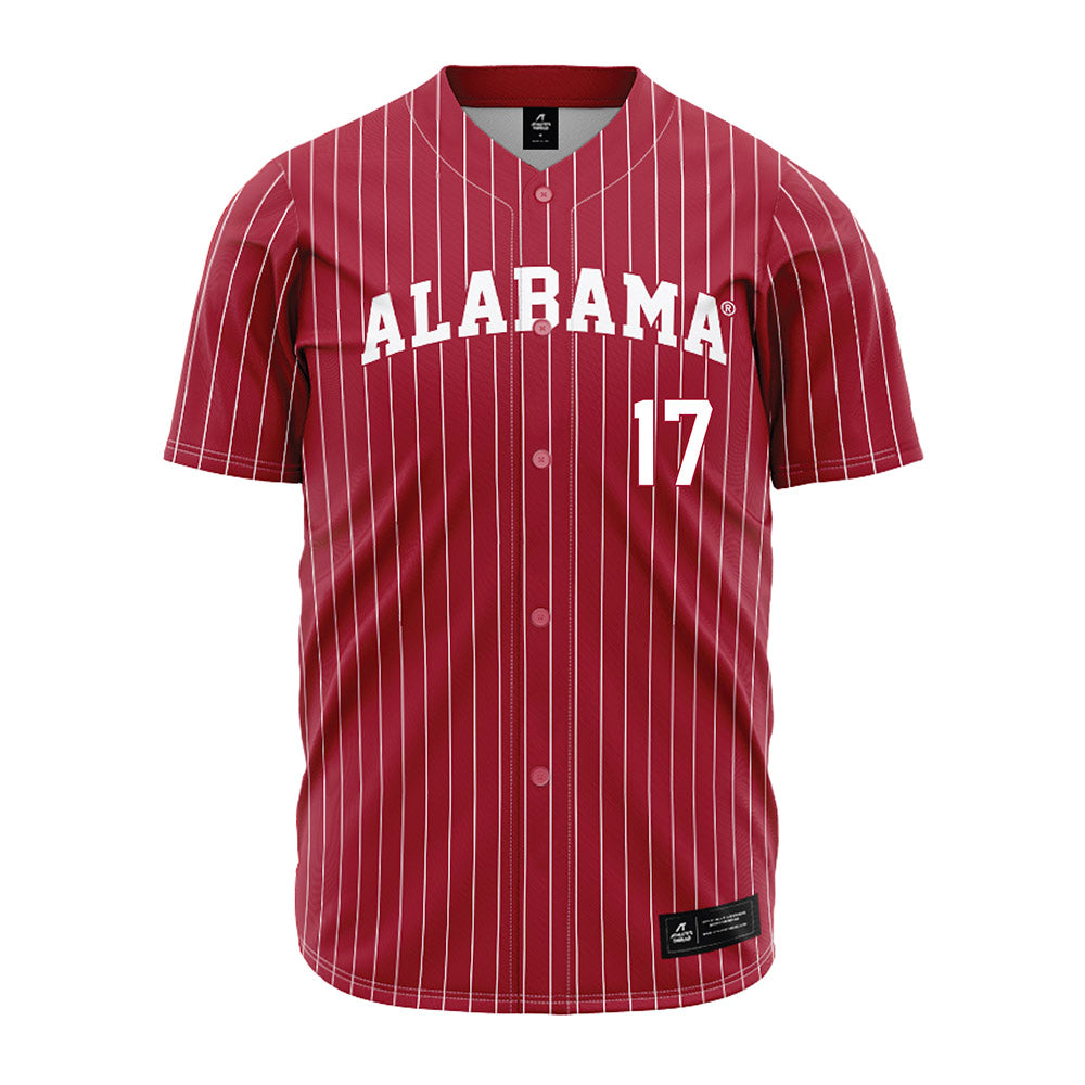 Alabama - NCAA Baseball : Logen Devenport - Pinstripe Jersey-1