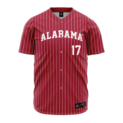 Alabama - NCAA Baseball : Logen Devenport - Pinstripe Jersey-1