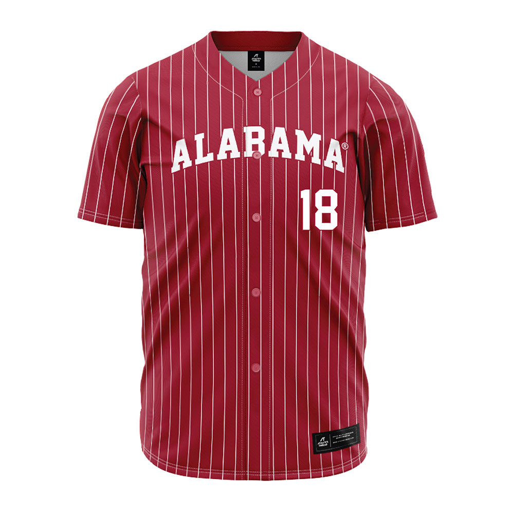 Alabama - NCAA Baseball : Justin Osterhouse - Pinstripe Jersey-0