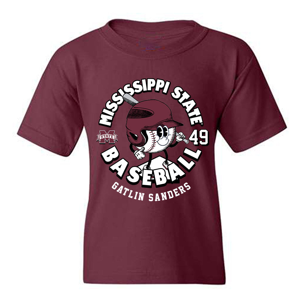 Mississippi State - NCAA Baseball : Gatlin Sanders - Fashion Shersey Youth T-Shirt-0