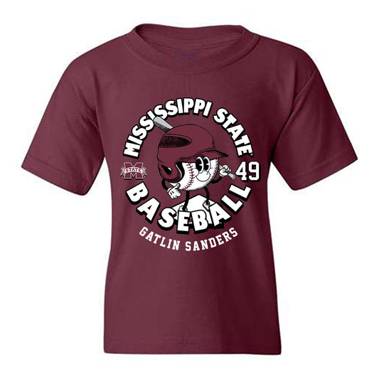 Mississippi State - NCAA Baseball : Gatlin Sanders - Fashion Shersey Youth T-Shirt-0