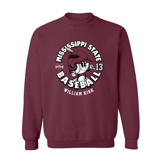 Mississippi State - NCAA Baseball : William Kirk - Fashion Shersey Crewneck Sweatshirt-0
