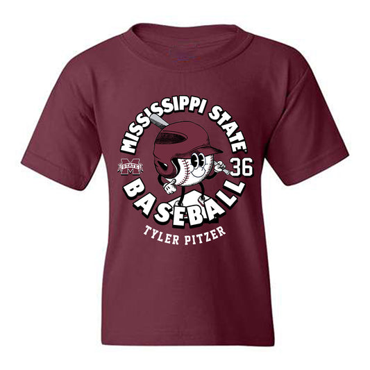 Mississippi State - NCAA Baseball : Tyler Pitzer - Fashion Shersey Youth T-Shirt-0