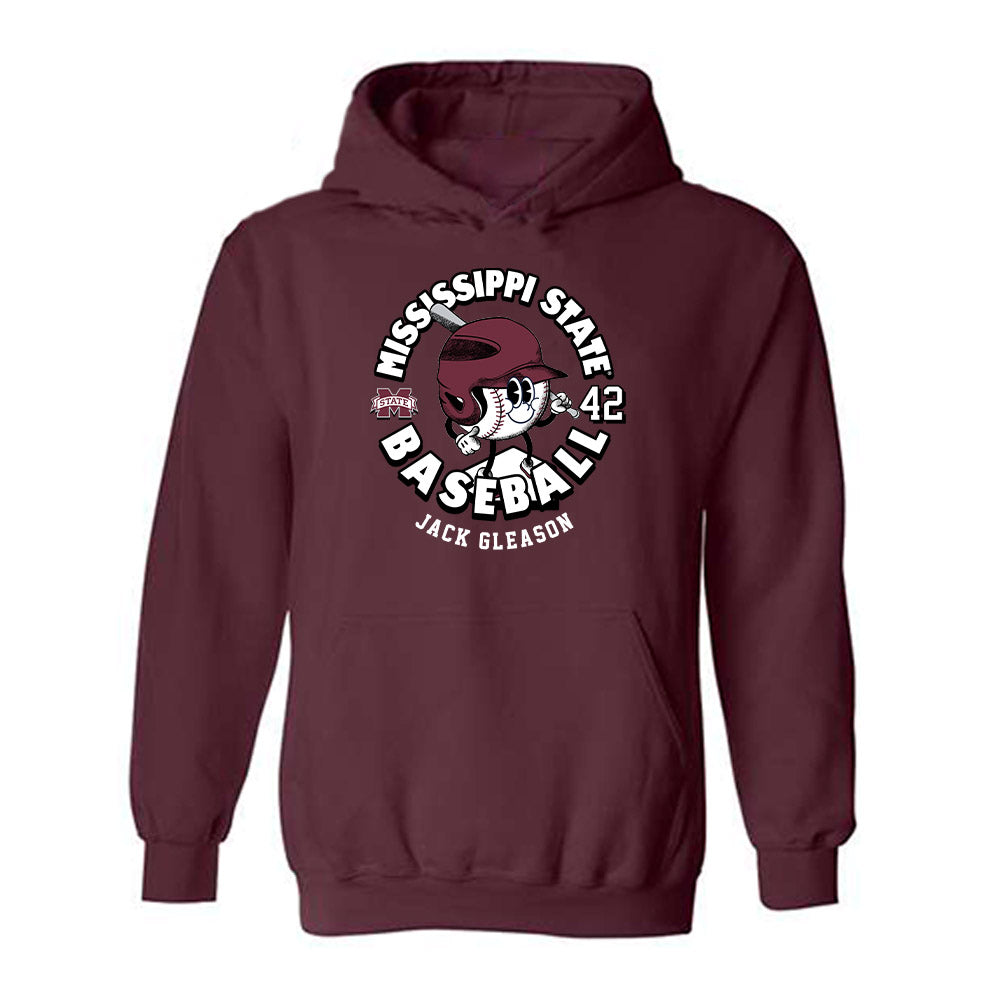 Mississippi State - NCAA Baseball : Jack Gleason - Fashion Shersey Hooded Sweatshirt-0