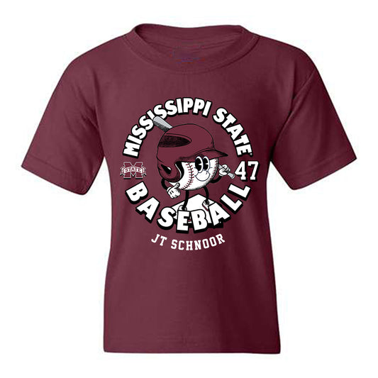 Mississippi State - NCAA Baseball : JT Schnoor - Fashion Shersey Youth T-Shirt-0
