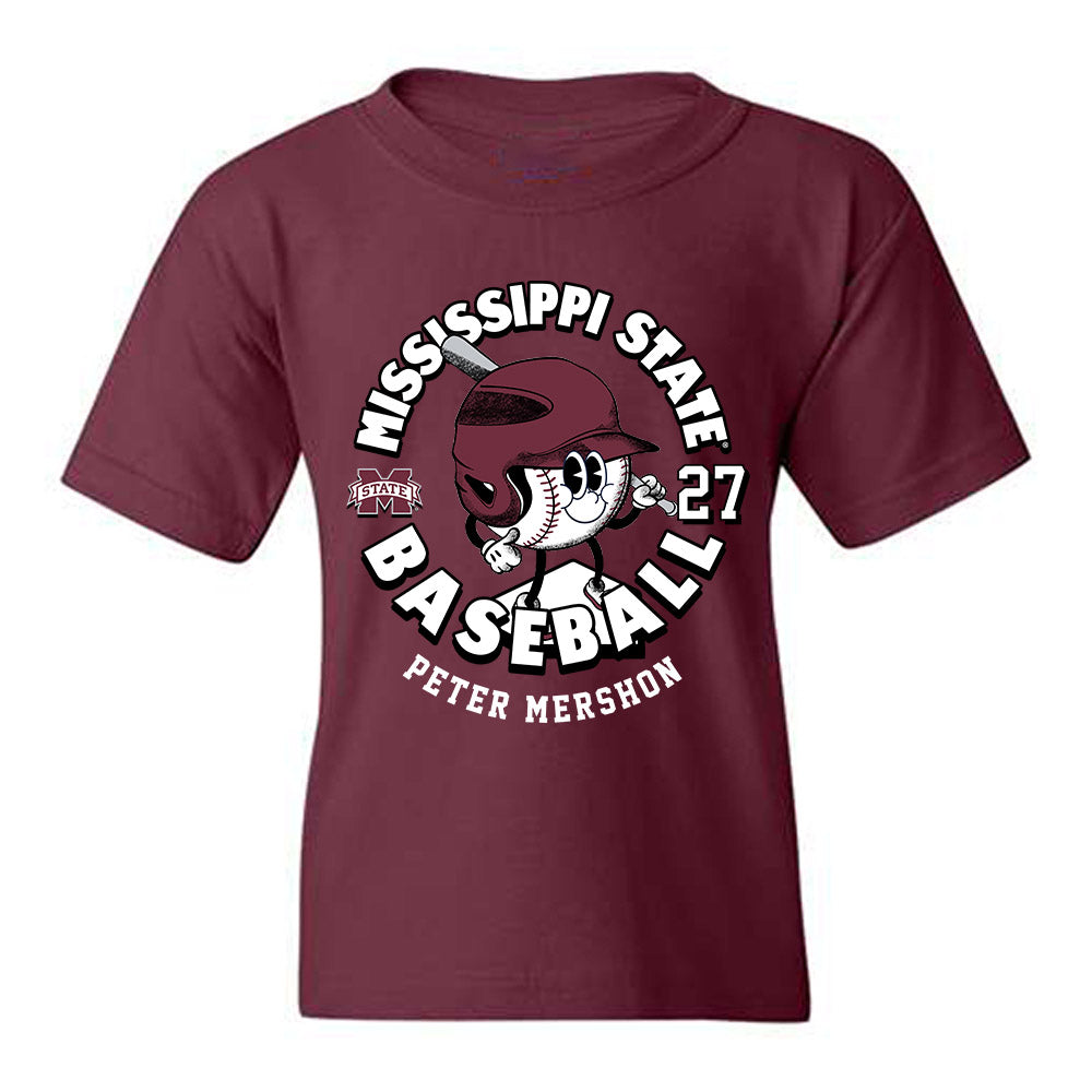 Mississippi State - NCAA Baseball : Peter Mershon - Fashion Shersey Youth T-Shirt-0